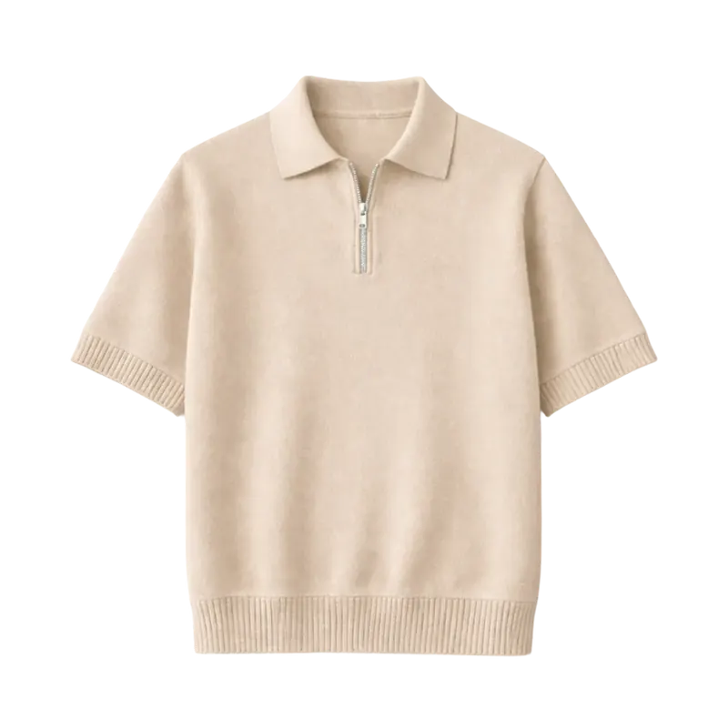 Legacy Classic Zip Polo - Oat