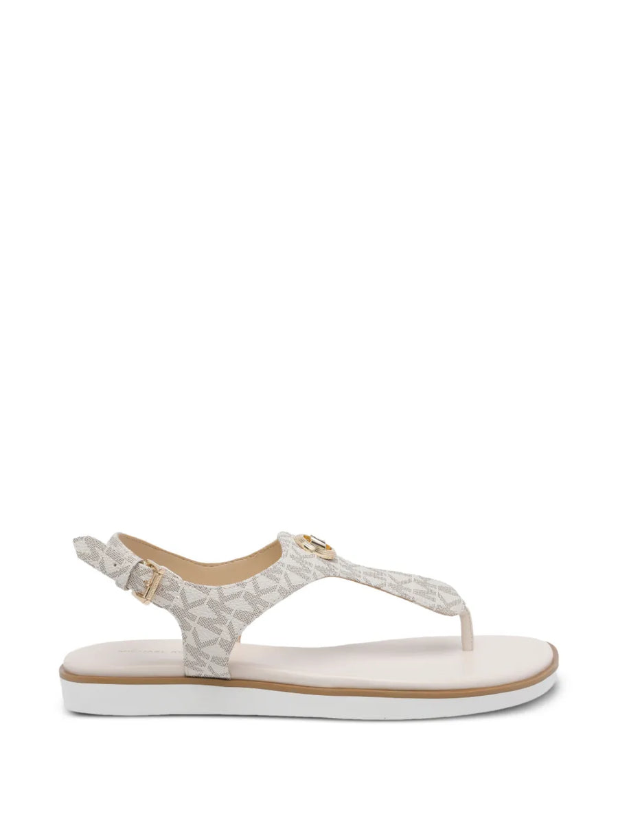 Val logo-plaque round-toe sandals