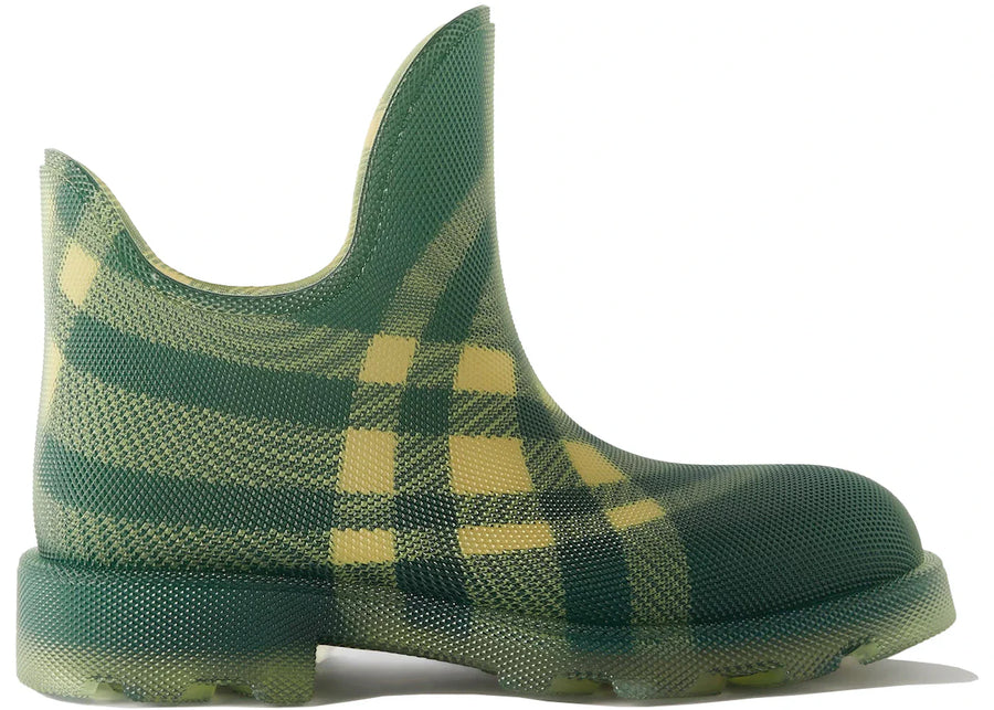 Burberry Marsh Checked Ankle Boots Green