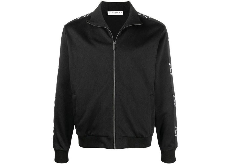 Givenchy Refracted Logo Tape Zip-Up Track Jacket Black