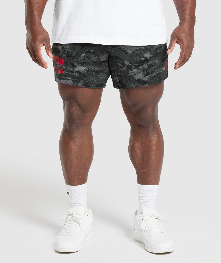 Gymshark Lifting Mesh 5" Shorts Graphite Grey