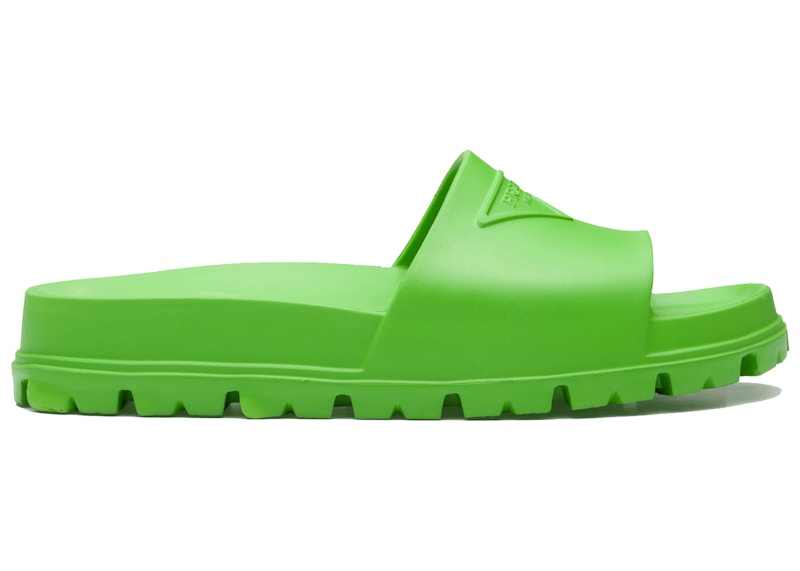 Prada Rubber Slides Apple Green (Men's)