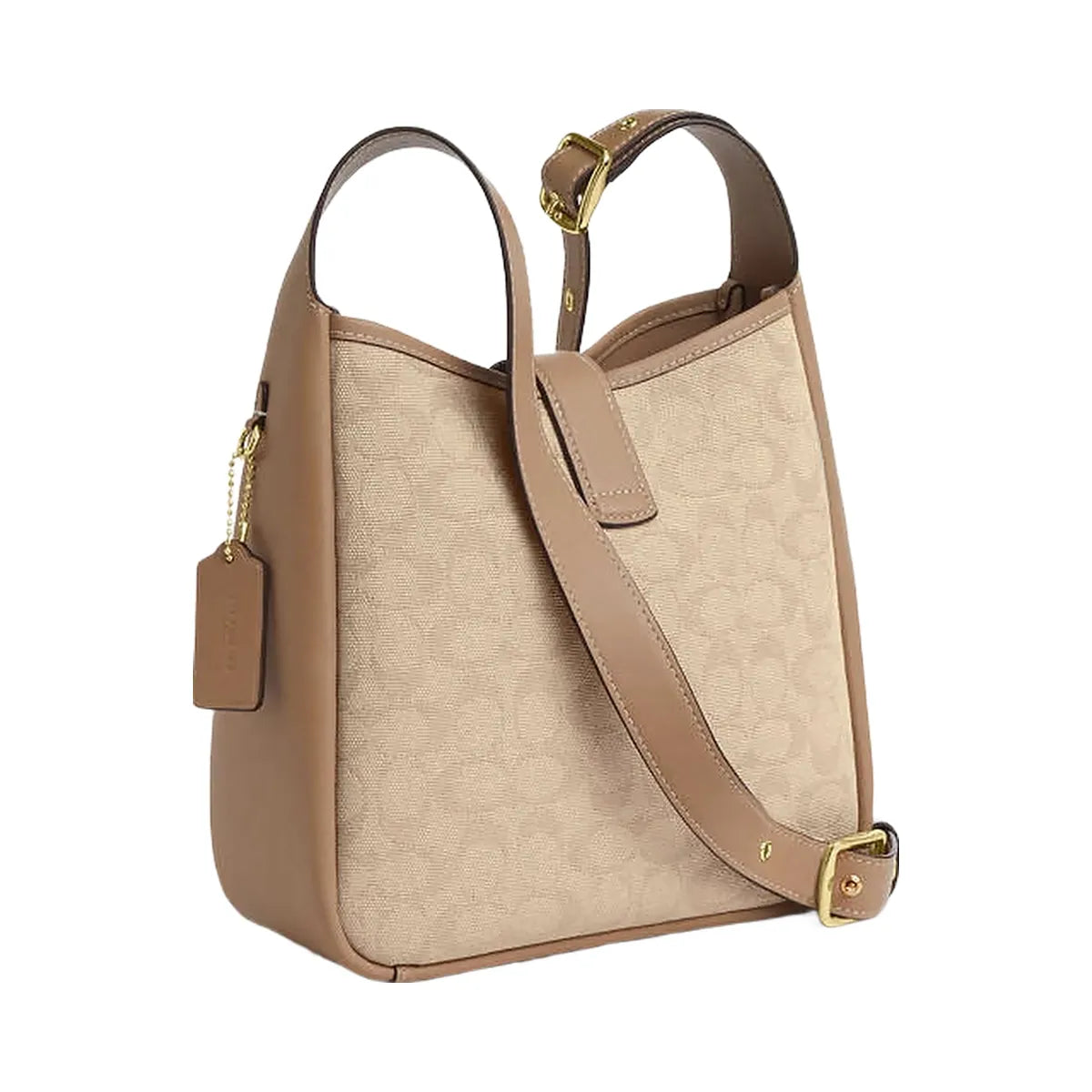 Coach Hadley Convertible Crossbody Bag With Signature Canvas Im-Dark Natural Multi