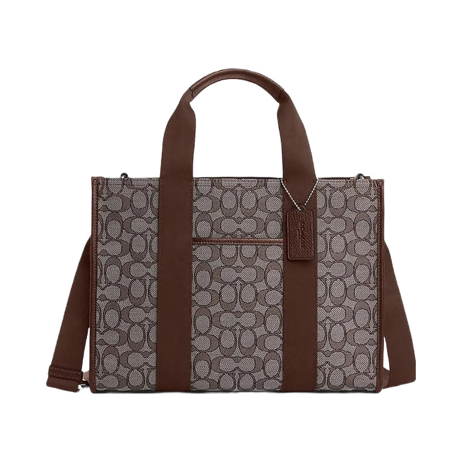 Coach Smith Tote Bag In Signature Jacquard Signature Jacquard-Silver-Oak-Maple