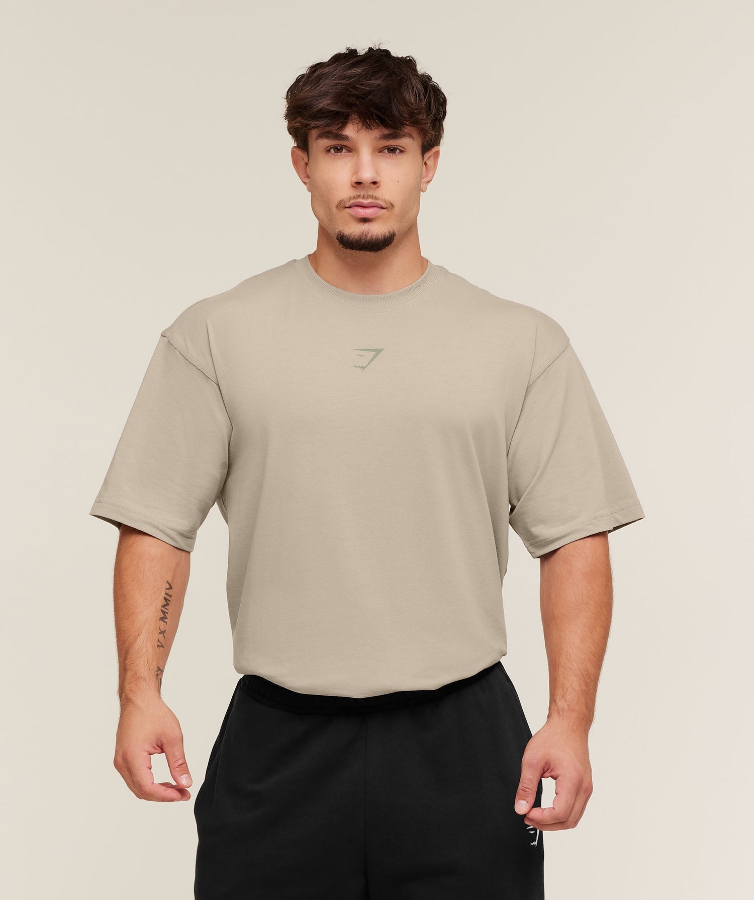 Power T-Shirt oversized fit Mushroom Grey