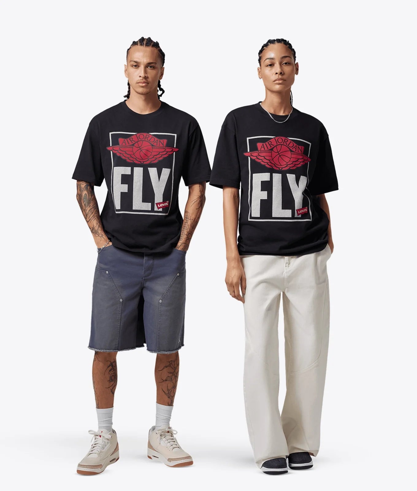 Jordan X LEVIS SHORT SLEEVE TEE BLACK